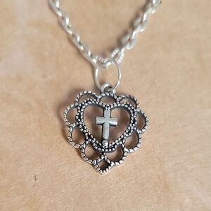 Silver Heart Pendant Necklace